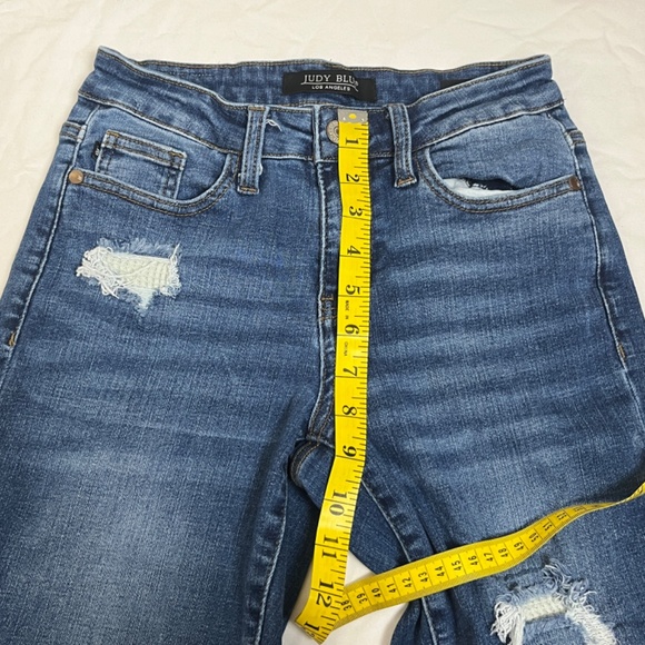 Judy Blue Women Boyfriend Fit Jeans Distressed Sz 0/24 Light Wash Blue - Picture 11 of 12